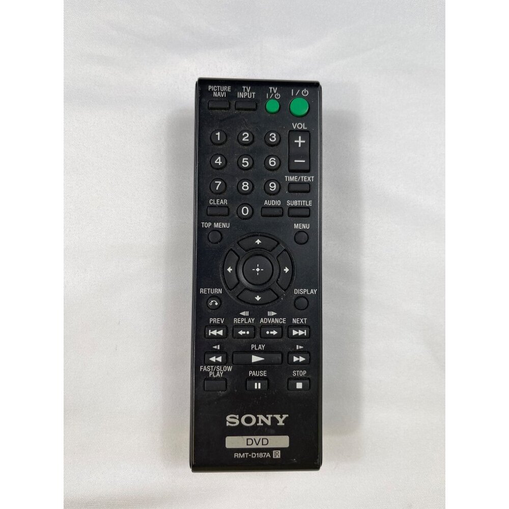 Sony RMT-D187A DVD Remote Control SKU 7562 Untested